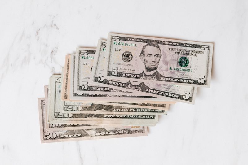 Stack of dollar bills